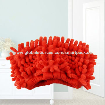 Wholesale China Red Color Chenille Shaggy Fabric Mop Cleaning Microfiber Cloth Korea In Roll & Chenille Shaggy Fabric Mop at USD 0.65 Sources