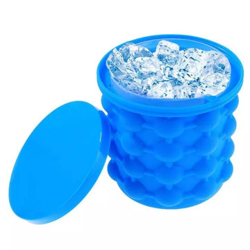 Silicone Ice Bucket Ice Mold with lid, Portable Space Saving Ice Bucket For  Freezer Cube Maker