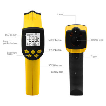 Buy Wholesale China Holdpeak Infrared Thermometer Hp-1300-1 Digital Laser  Thermometer, Non-contact Ir Temperature Gun & Thermometer at USD 26.68