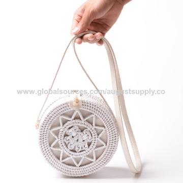 woven circle bag