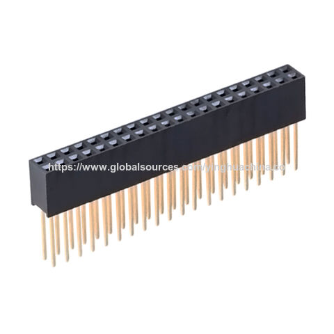H8.5mm 2.54 Pitch Female Header - Dual rows PC104 Straight DIP Y ...