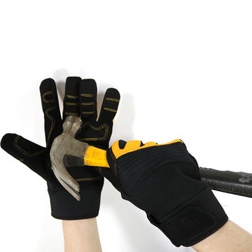 Buy Wholesale China High Performance Synthetic Leather Anti-slip Mechanic  Work Gloves & Mechanic Protection Gloves at USD 2.95