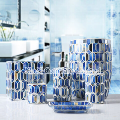 mosaic tile bathroom accessories