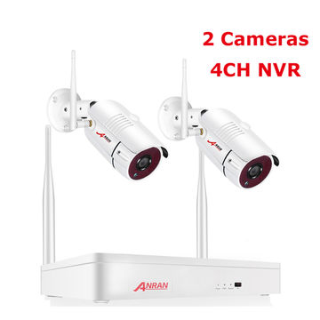 ANRAN ANRAN Security Camera System Wireless Wifi Outdoor Audio CCTV Home 8CH 1296P NVR 