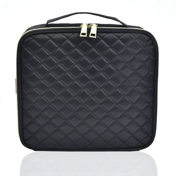 Buy Wholesale China Quilted Satin Cosmetic Beauty Case Makeup