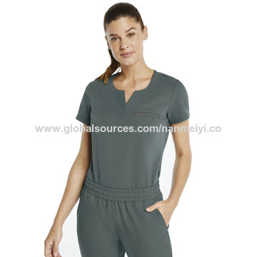 Women's Tuck-In Top/Jogger Scrub Set Medical Nursing Top and Pant