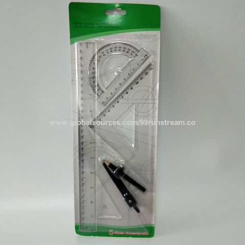Metric scale suit, plastic ruler, school stationery, plastic ...