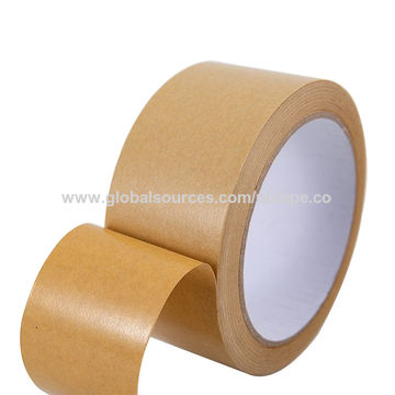 SmithPackaging Brown Kraft Paper Tape 48mm x 50m Recyclable Parcel Tape Pack of 6 Rolls