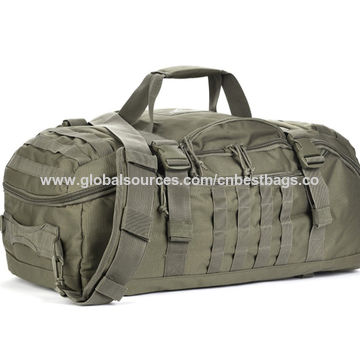 Large Military Duffle Bag, Waterproof Duffel Bag with Backpack Straps,  Tactical Luggage Bag for Camping, Sports, Travel, Hiking