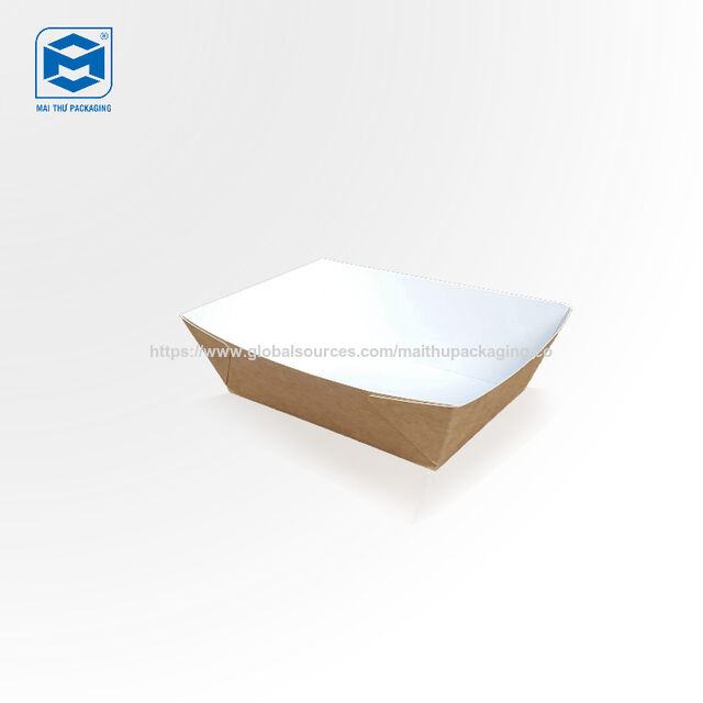 Bandeja de papel para alimentos - Bandeja de papel Kraft, Papel de grado alimenticio