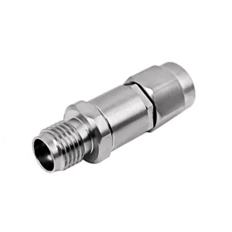 Adaptador de Conector RF de Precisão, 2,4 mm Fêmea para 2,92 mm Macho, DC-50 GHz para Sistemas de Alta Frequência