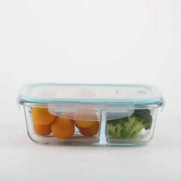 customized food containers Rectangle high borosilicate glass food