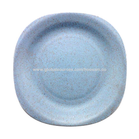 Assiettes jetables biodégradables en paille de blé, Assiettes créatives pour steak et collations en gros for sale at factory direct price
