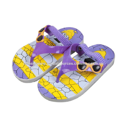 Sandales de plage antidérapantes pour enfants avec motif de dessin animé coloré et semelle épaisse