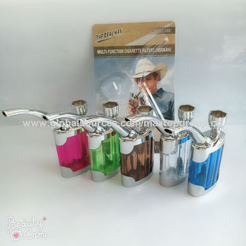 Pipa de agua de Metal para fumar Shisha Hookah, soporte para botella de  cigarrillo, filtro de