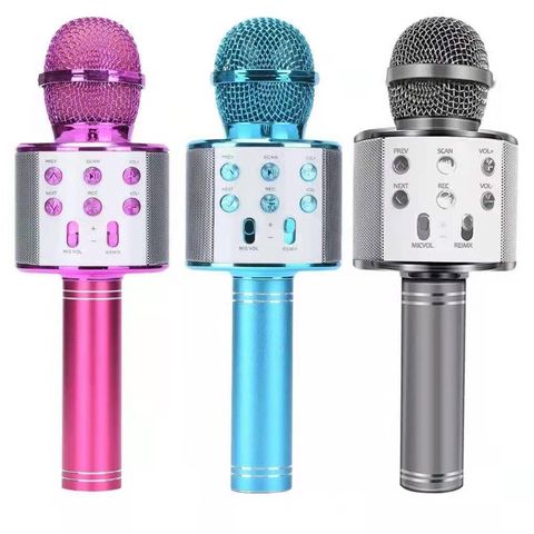 Wireless Bluetooth Karaoke Microphone Speaker Handheld KTV Player Singing Mic UK 