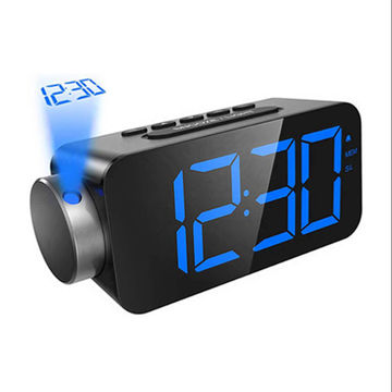 Reloj despertador de proyección Digital LED con rotación de 180 °, reloj  electrónico silencioso, proyector de