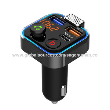 Transmisor FM Bluetooth para coche Reproductor MP3 QC3.0 de carga