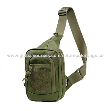 Tactical Small Canvas Messenger Bag Waterproof Casual Pack with Shoulder Strap 