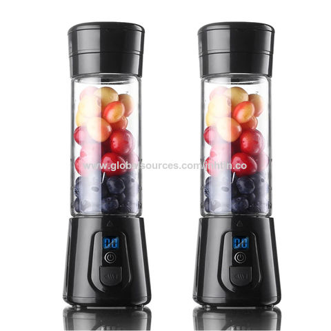 Portable Blender Mini Juicer Cup 380ml Fruit Mixing Machine USB  Rechargeable Juicer Cup - Black Wholesale