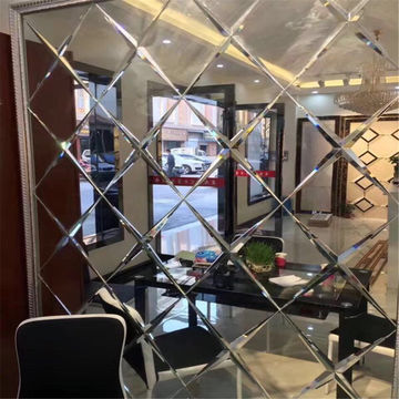 Wall Decor 30x30cm Silver Mirror Glass, Bevelled Edge Glass Mirror Tiles