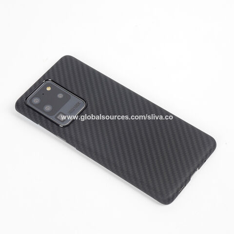 Mejor precio Funda protectora de fibra de carbono Kevlar para teléfono móvil Samsung S20u/+, fibra de aramida for sale at factory direct price