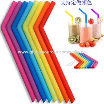 Buy Wholesale China Silicone Reusable Drinking Straws With Cleaning  Brush,bendable Drinking Draw & Reusable Silicone Straws at USD 0.09