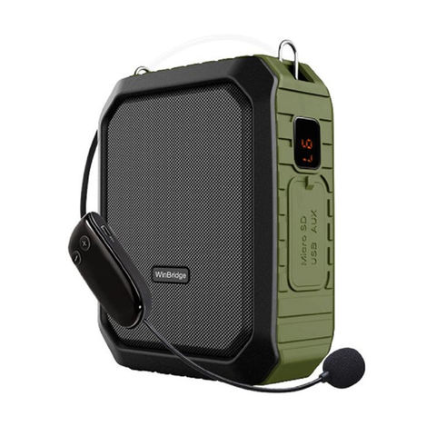 SHIDU-Amplificador de voz portátil para profesores, Altoparlante con  micrófono inalámbrico/con cable, AUX, Audio, USB