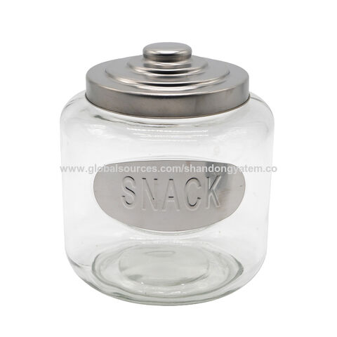 Lead Free China Manufacturer Glass Cookie Jar with Lid - China Glass Jar  and Glass Food Jar price