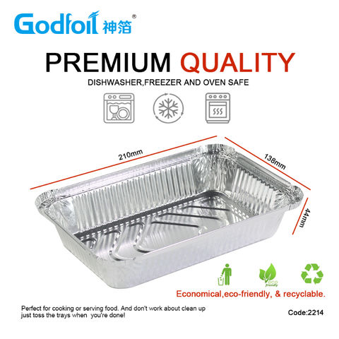 100 x Quality Aluminium Foil Containers Size-6a with LIDS Trays Takeaway Baking 