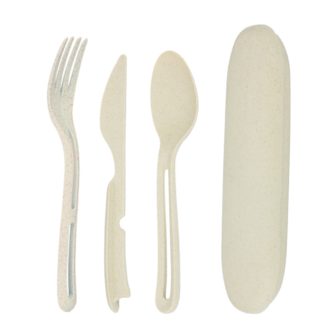 Buy Wholesale China Wheat Cutlery Set Plastic Cutlery Box Knife