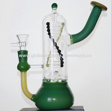Big Bong Glass Water Pipe with GRACE Logo Flower Thick White Jade Hookah Bowl