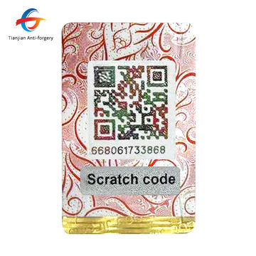 25.4mm 50 Scratch Off Labels 1" Round Hologram Stickers 