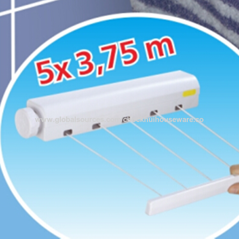 Plastic Clothes Line Automatic Telescopic Drying Rack Wall Mounted Clothes  Hanging Line For Indoor O - China Wholesale Retractable Clothesline Plastic  Clothes 5- Line $2.6 from Jiangmen Chock Hui Co.,Ltd
