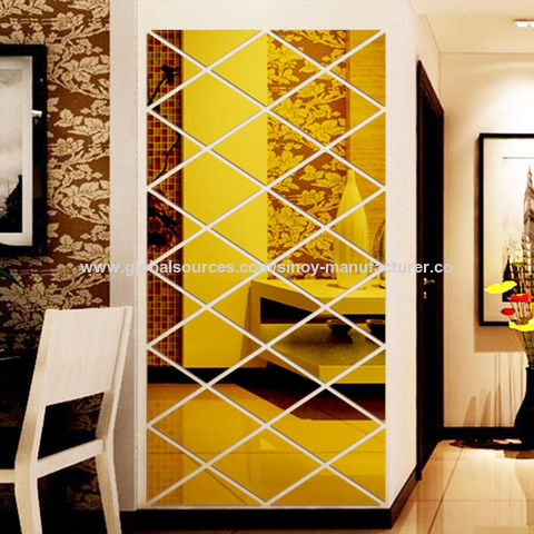 Wall Mirror Decorative Made By Beveled Mirror Tiles From Mirror  Manufacturer - Explore China Wholesale Bevel Edge Mirror Tile and  Decorative Wall Mirror Glass Tile, Bevelled Tile Mirror, Mirror Tiles For  Wall