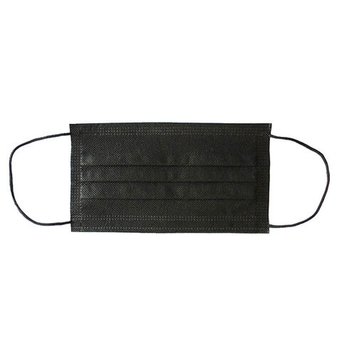 Black 3-Ply Disposable Face Masks (50-Pack