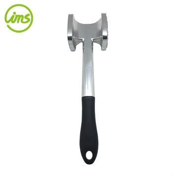 Large Double Sided Meat Tenderizer Mallet Tool with A Non Stick Handle