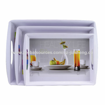 Customzied Plastic Melamine Serving Tray Set - China Houseware