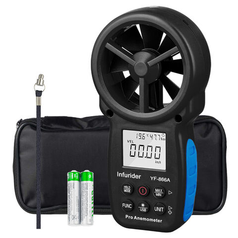 HOLDPEAK 866A Digital Anemometer Handheld CFM Meter With USB Connect ...