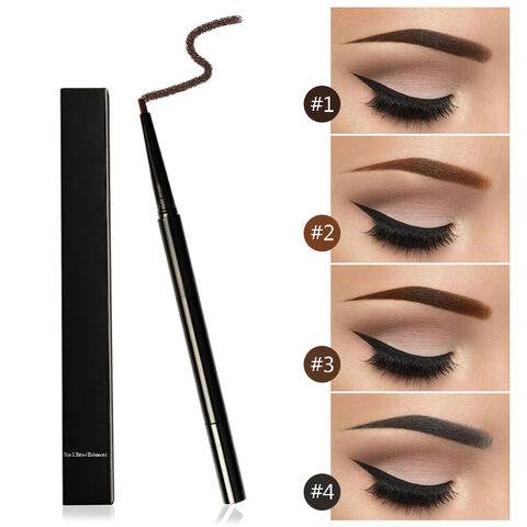 Lápis de sobrancelha 3 em 1 à prova d'água para beleza, marca própria personalizada no atacado for sale at factory direct price