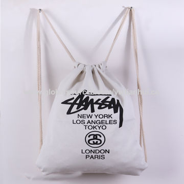 custom canvas drawstring bags
