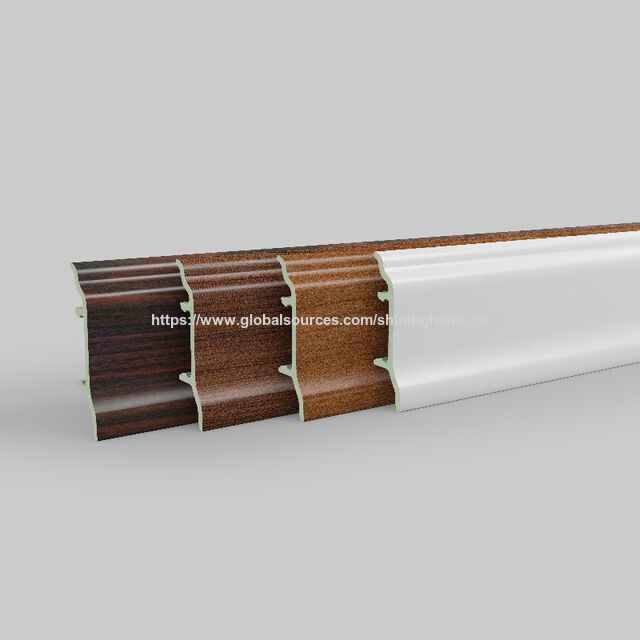 Rodapié H-F70 de PVC/SPC con veta de madera, zócalo, línea de accesorios para suelos, líneas decorativas, impermeables y duraderas
