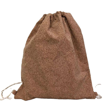 Mochila popular de corcho ecológico y cuero natural con cordón y peso ligero for sale at factory direct price