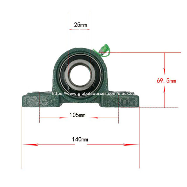 2 Blocs Paliers à Brides UCFL 201-8 (alésage 1/2") - Roulements Fermés, Base à 2 Trous De Fixation