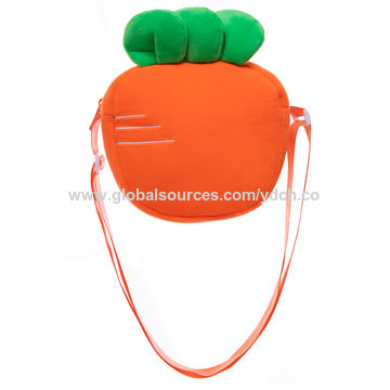 Children Mini Shoulder Bag PU Leather Cute Bag for Girls Carrot Coin Bag  Cartoon Cross-body Bag for Ladies