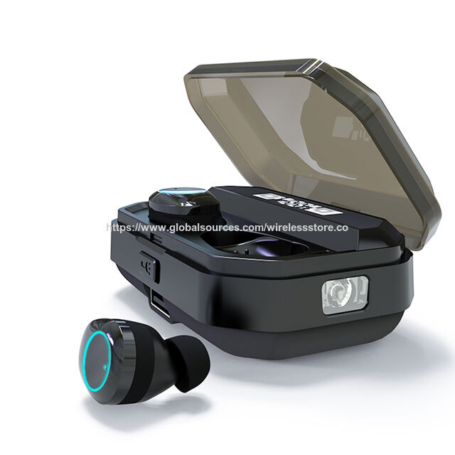 Écouteurs TWS à double affichage numérique, Bluetooth 5.0, fonction lampe de poche, mini écouteurs intra-auriculaires à prix économique