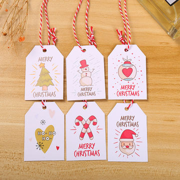 Luxury Star Tags Christmas Gift Tags Hang Labels With String Party