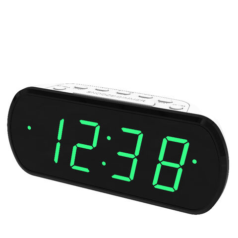 Nueva llegada Radio reloj con FM, alarma dual, AUX, puerto de carga USB, función de repetición y atenuador for sale at factory direct price