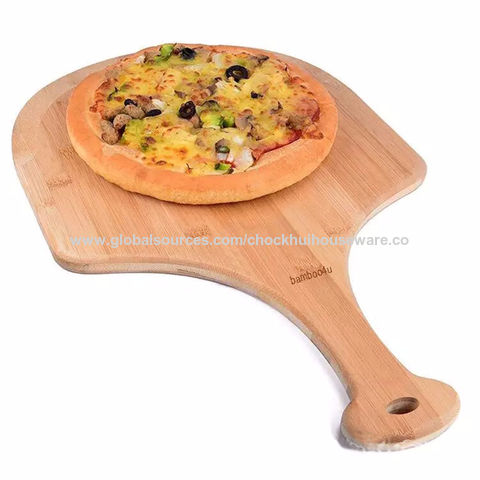 Acacia Wood Pizza Cutting Board and Pizza Cutter Set