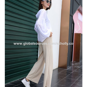 OEM Stretch Yoga Pants High Waist Business Casual Flared Pants Women's  Trousers - China Women's Trousers and Casual Pants price